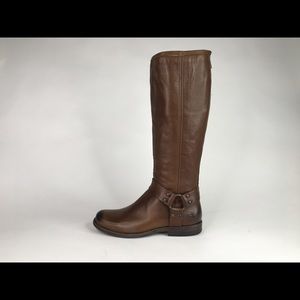 FRYE PHILLIP HARNESS TALL 15.5” LEATHER BOOTS